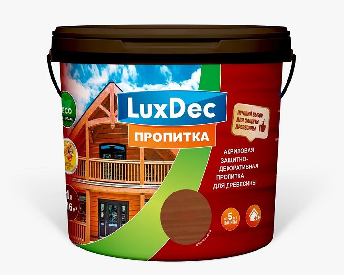 ხის გამჟღენთი ფერადი ანტისეფტიკი LuxDecor ტიკი 1 კგ ხის გამჟღენთი ფერადი ანტისეფტიკი LuxDecor ტიკი 1 კგ