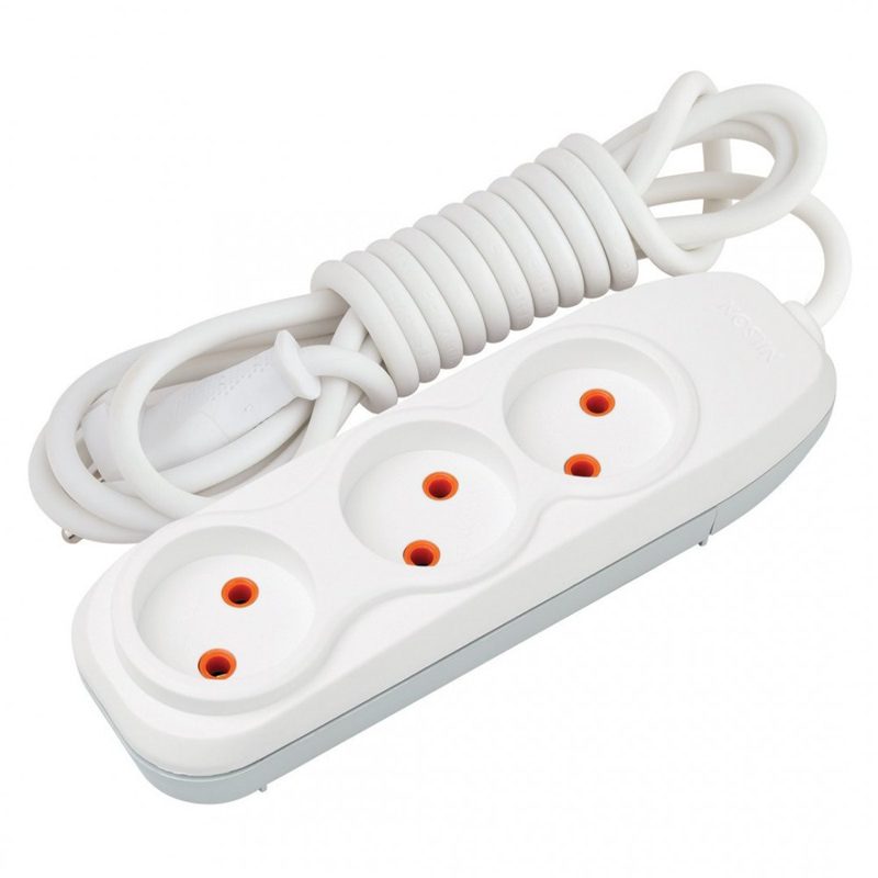 1675139765 3 WAY SOCKET WITH 3Mt CABLE დამაგრძელებელი 3ადგილი 3მეტრი - Image 1