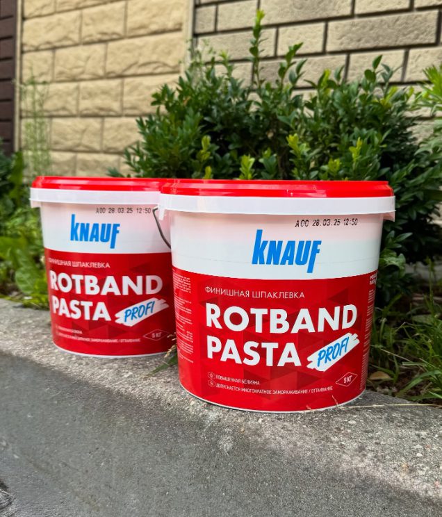 მზა თხევადი ფითხი ვინილის შემკვრელზე - Rotband Pasta Profi 18 kg