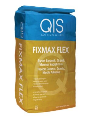 QIS FIXMAX FLEX - C2TE კლასის თეთრი წებოცემენტი ჰიდროიზოლაციური ყინვაგამძლე 25 კგ