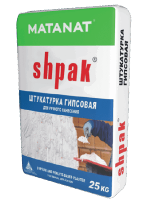 თაბაშირის ბათქაში Shpak ხელით სამუშაო 25 კგ