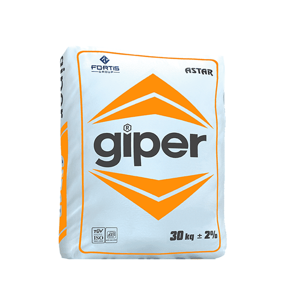 გიპერ GIPER დანადგარის თაბაშირის ბათქაში 30კგ