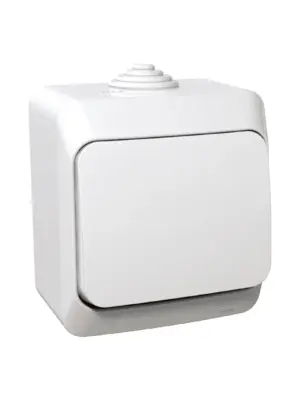 ჩამრთველი გარე თეთრი 1-იანი MVR-01 MERVE ELEKTRIK - 3838