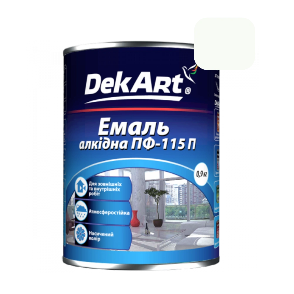 Dekart-white ემალის საღებავი ПФ-115П „DekArt“, თეთრი, 2.5 კგ. - Image 1